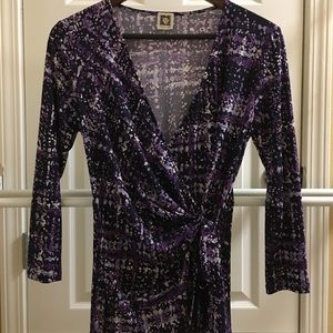 Faux Wrap Blouse by Ann Klein